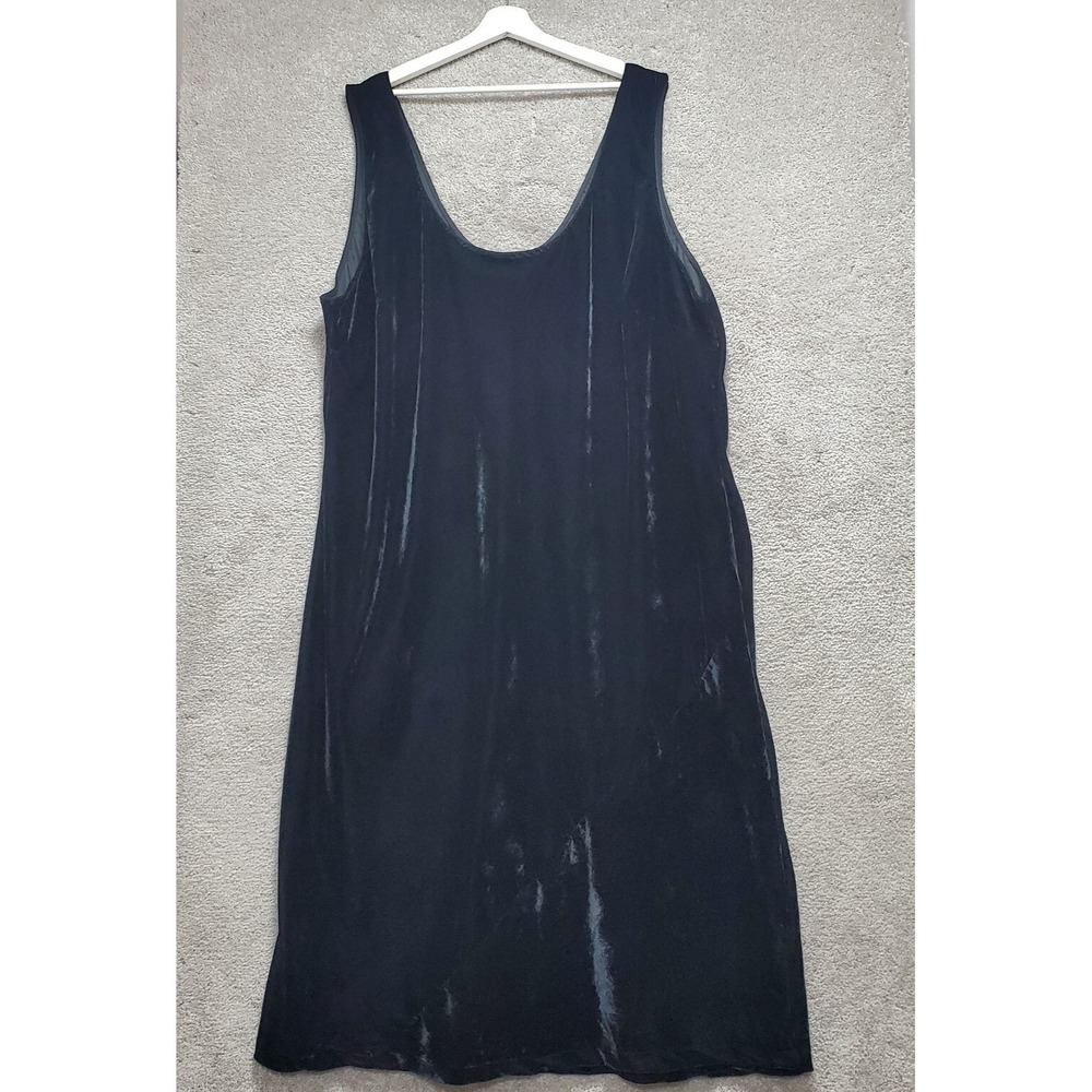 Asos Maxi Dress Women 26 Black Velvet Classic Scoop Goth Fairy Cocktail Occasion